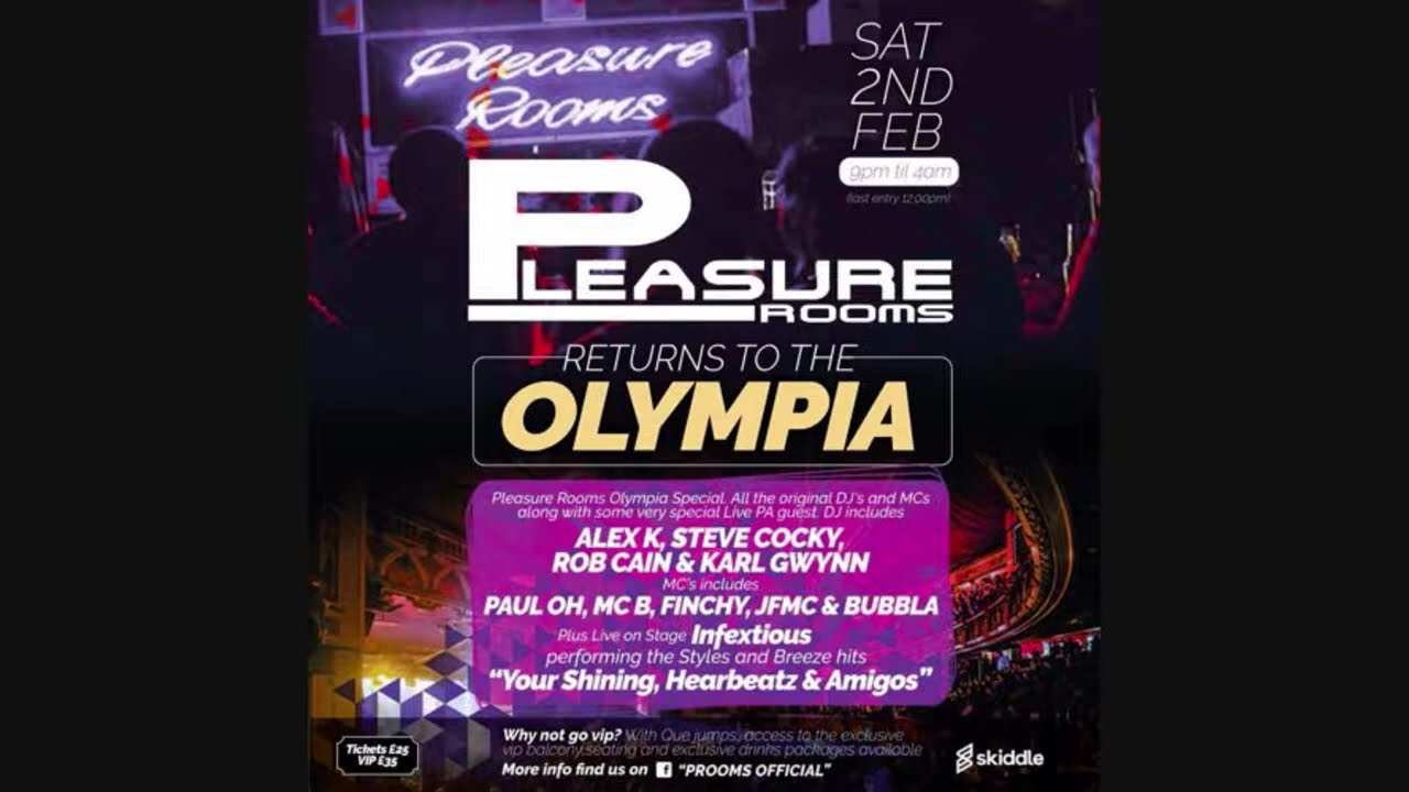 Pleasure Rooms Live Recording Olympia Feb 2019