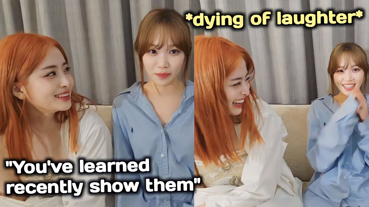 YUNJIN can't stop laughing because CHAEWON said these words during their live