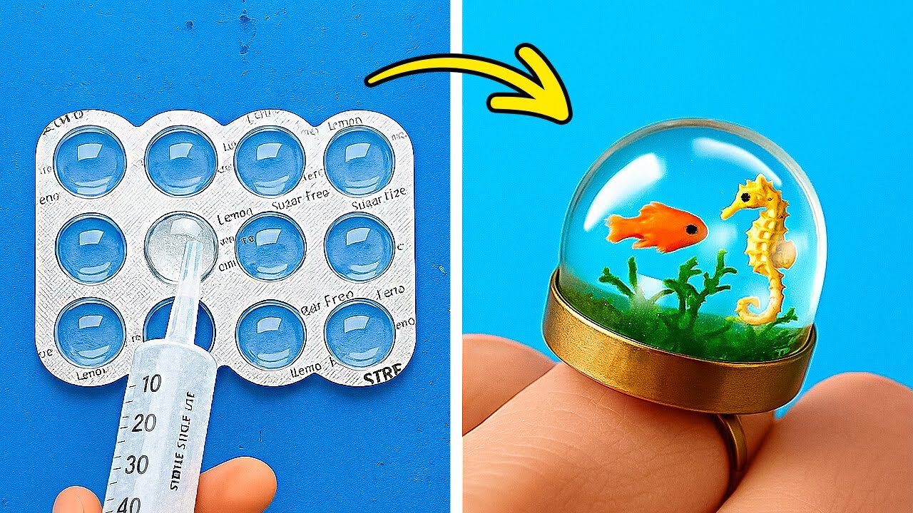 УКРАШЕНИЯ РУЧНОЙ РАБОТЫ ДЛЯ СТИЛЬНЫХ ДЕВУШЕК 💍 Крутые поделки с помощью смолы и клеевого пистолета
