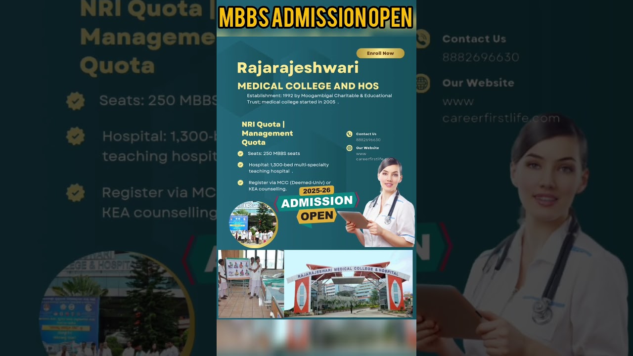 Rajarajeswari Medical College & Hospital (RRMCH) in Bengaluru (Raja Rajweshri) mbbs admission open