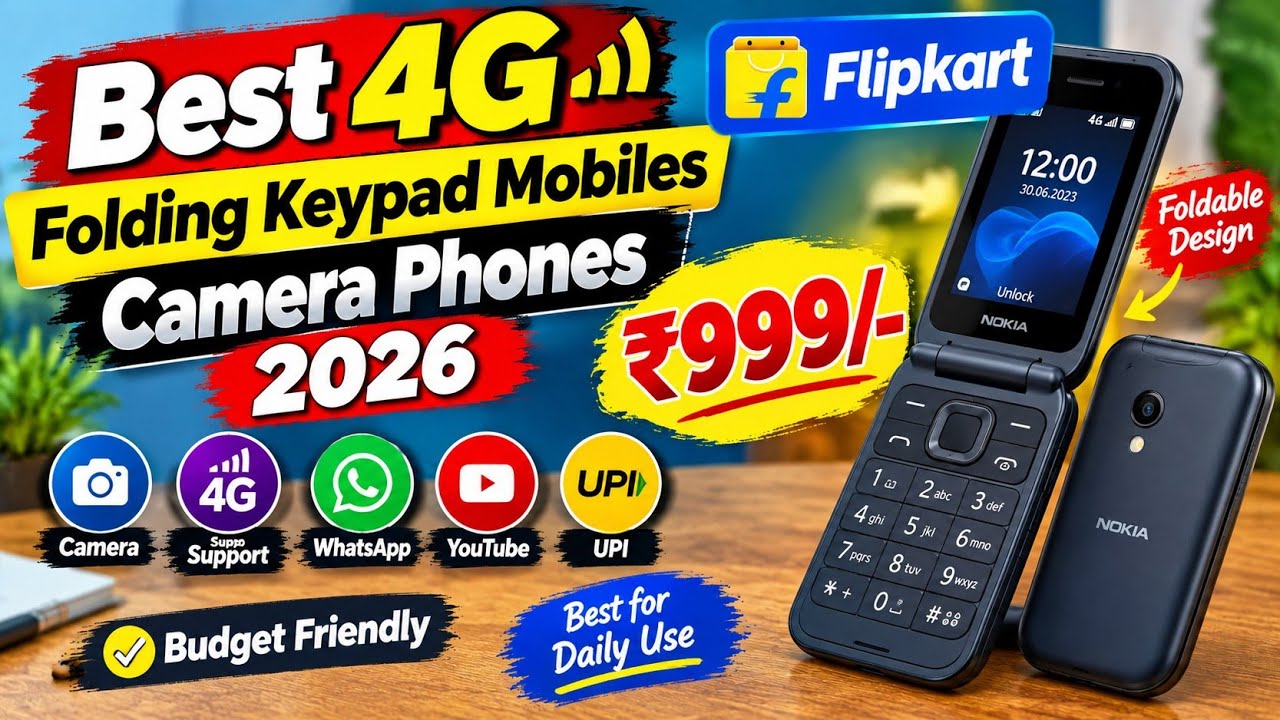 Best 4G Folding Keypad Phones (2026) | Best Folding Keypad Mobiles in India 💥