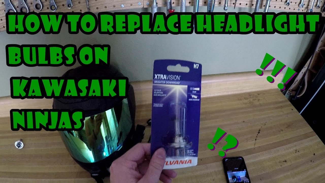 EASY!How to Replace Headlight Bulbs on Kawasaki Ninja