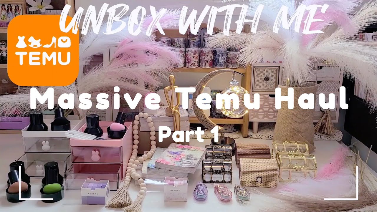 ASMR Aesthetic Unboxing | Massive Temu Haul Part 1