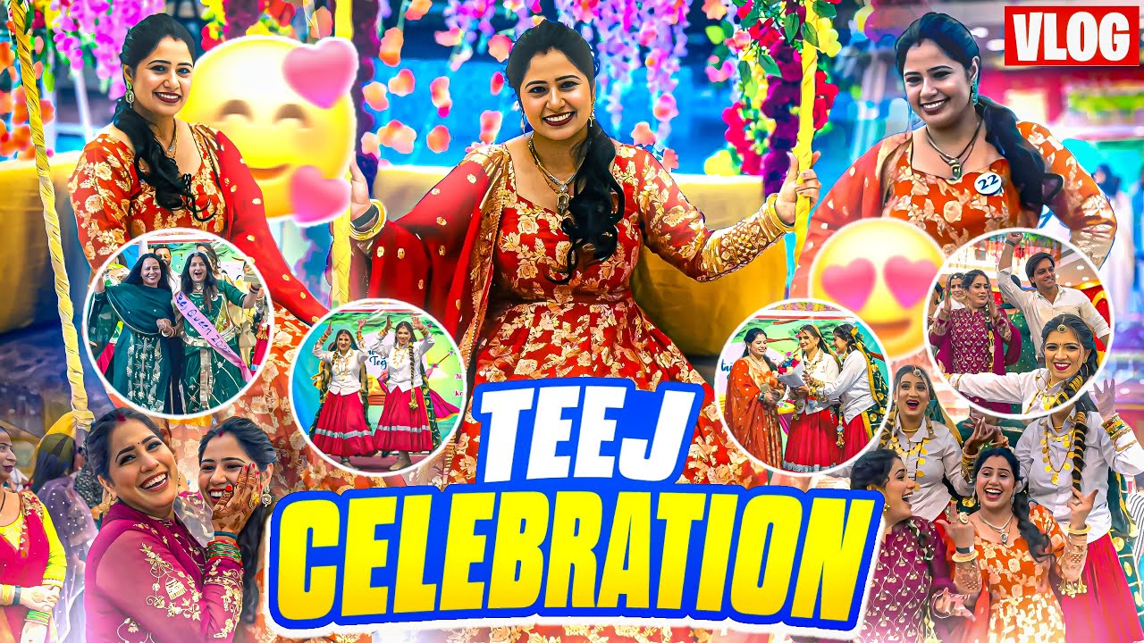Teej Celebration 🥳Part-1 ||Deepanshirana #teej #teejcelebration #party #dance #viral #vlog