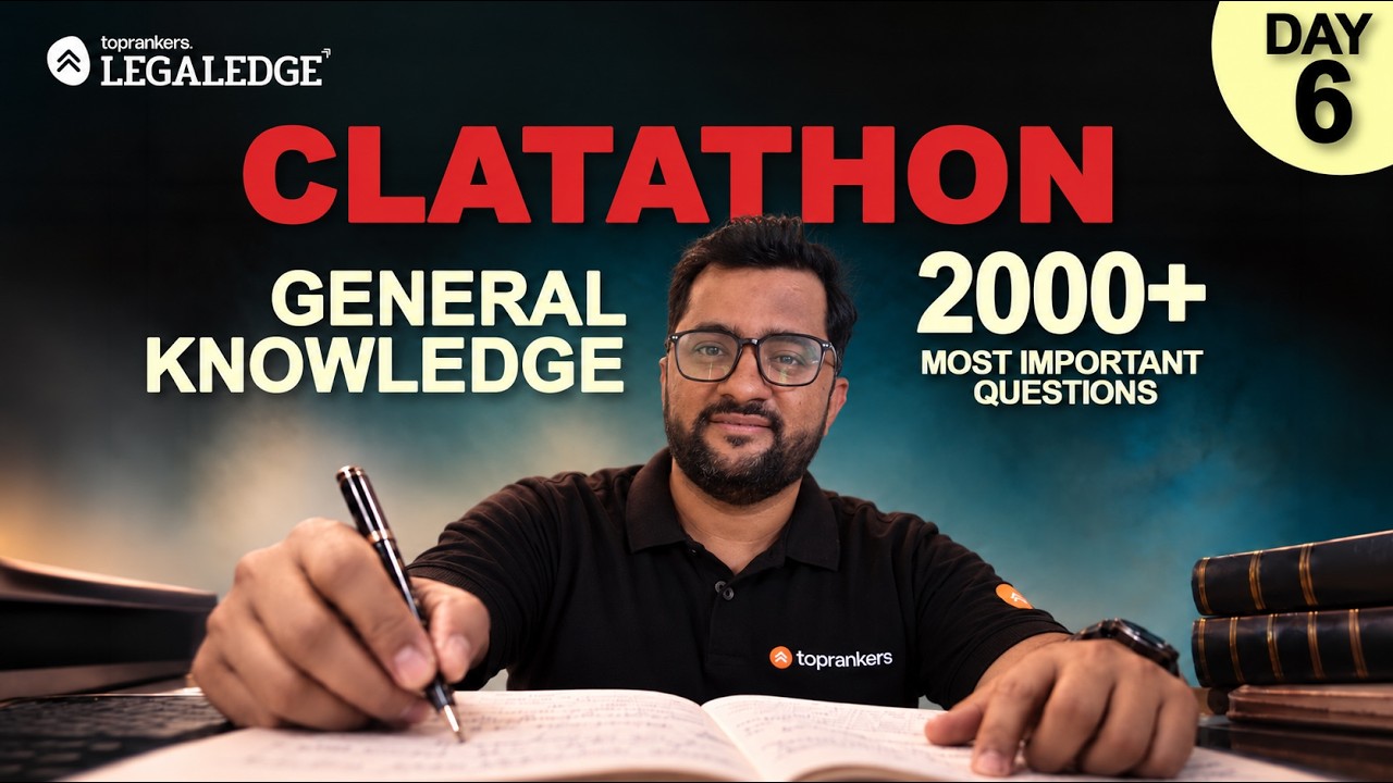 CLAT 2027 CLATathon | General Knowledge | 2000+ Most Important Questions | Day 6 | Pankaj sir