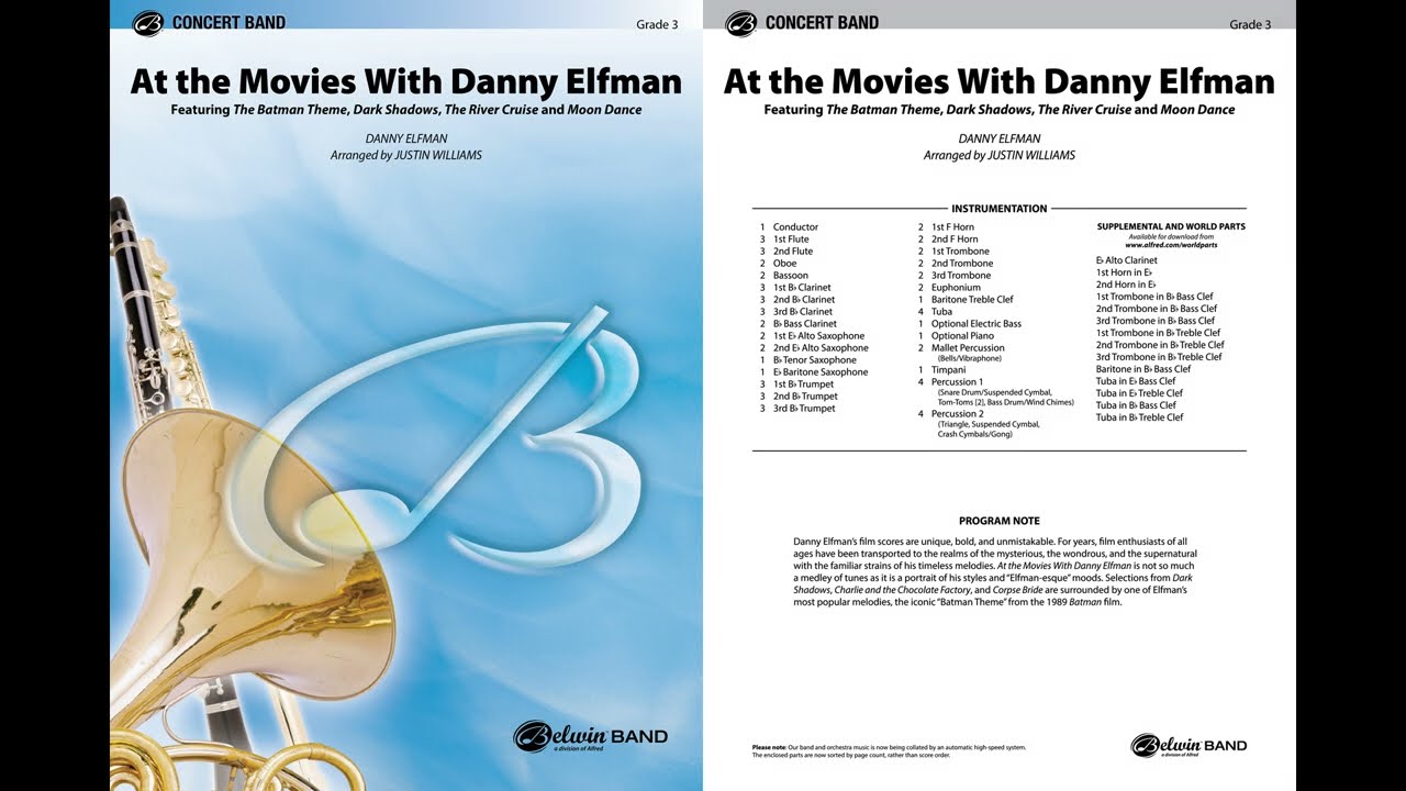 At the Movies with Danny Elfman, arr. Justin Williams – Score & Sound