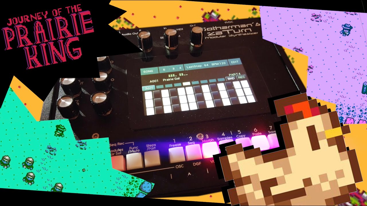 ♫ JOURNEY OF THE PRAIRIE KING ♫ on Gotharman's zaTurn Modular Synth [Stardew Valley VGM Cover] #TTNM