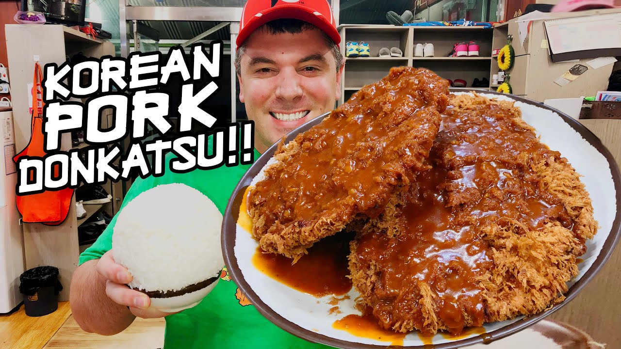 Massive Korean Pork Donkatsu Challenge in Seoul, South Korea!!