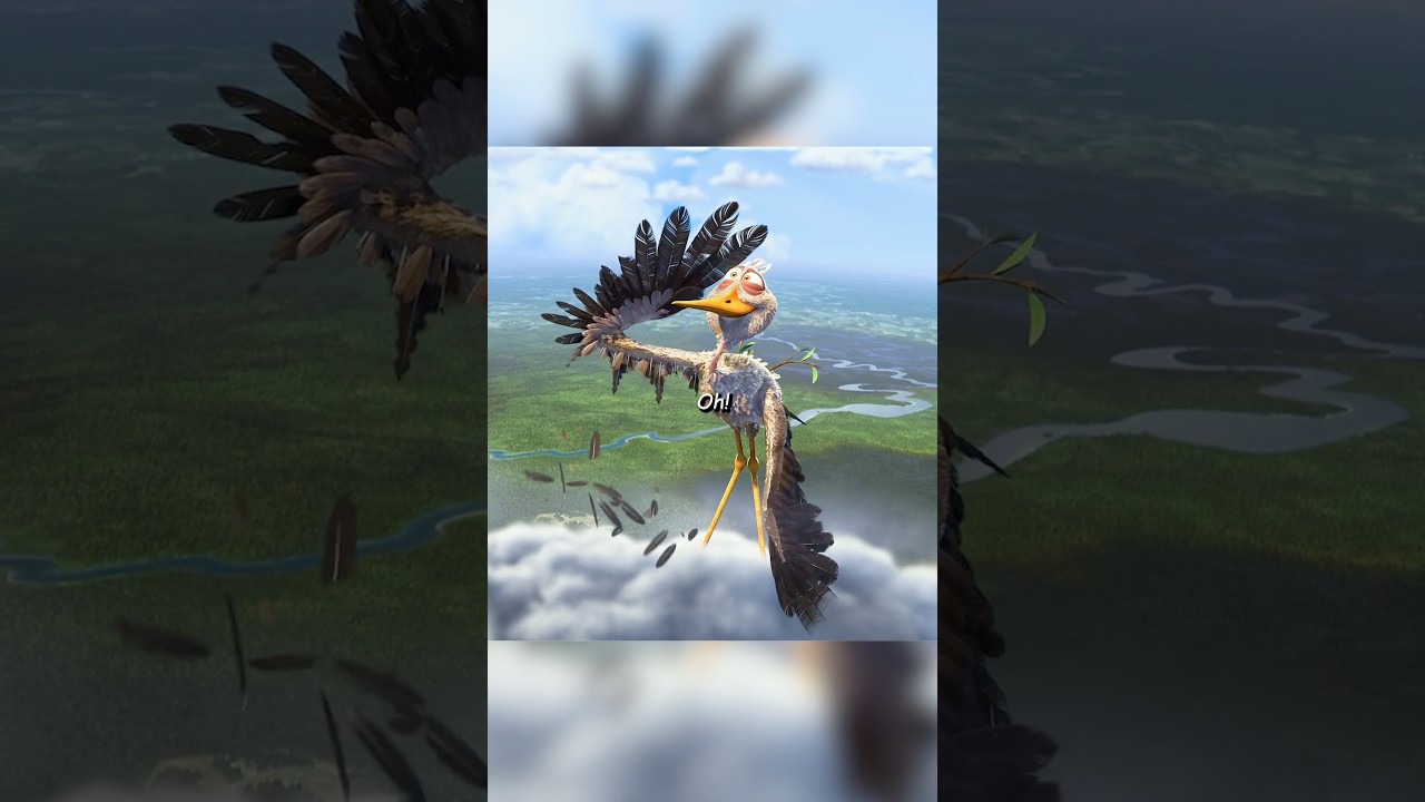 The delivery stork chooses to remain with Violent Cloud. #partlycloudy #movie #shorts #cartoon