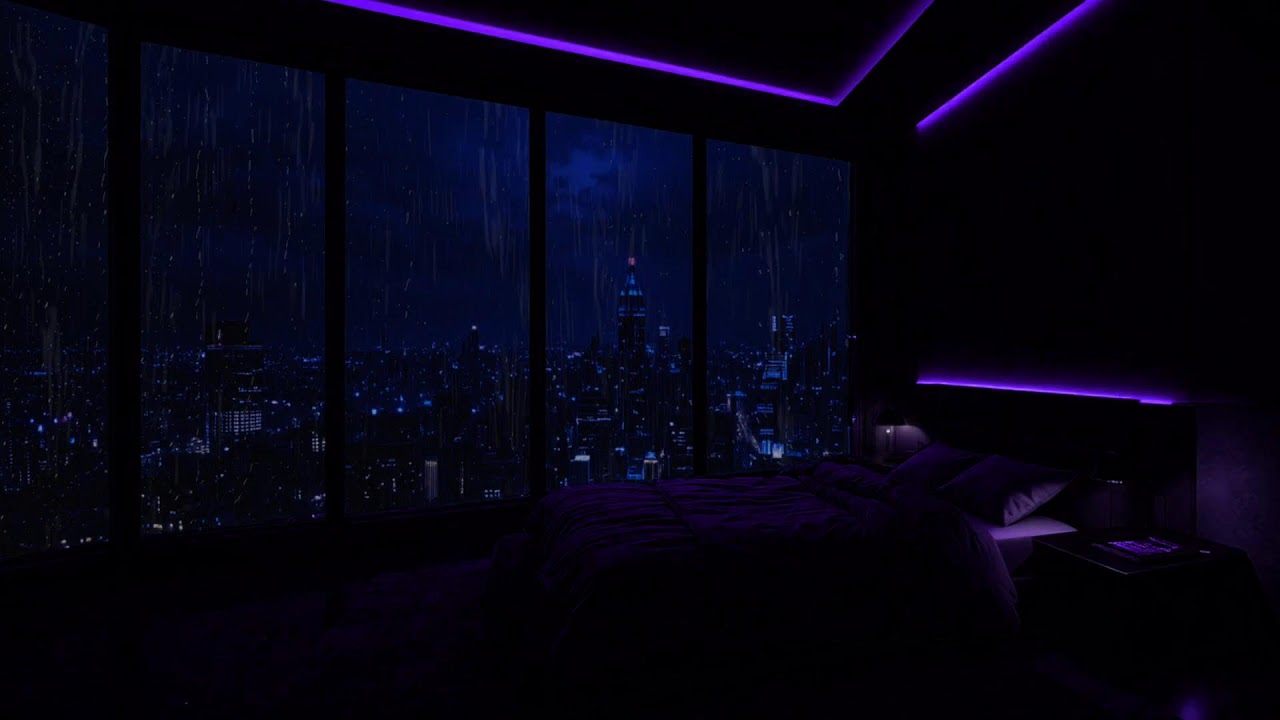 SLEEP IN 3 MINUTES | No Ads | Rain Sounds for Sleeping in NYC Midnight | Relaxing Rain