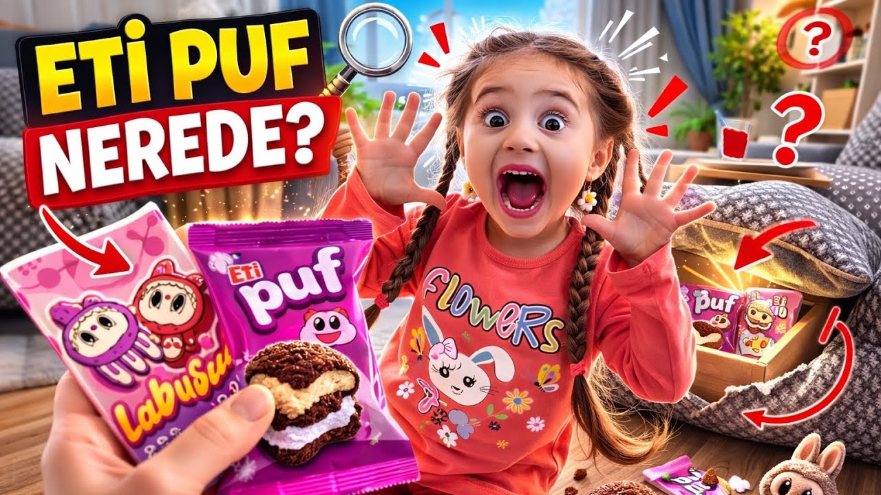 ETİ PUF VE LABUBU CHALLENGE ‼️ FİGEN SU DEDEKTİF OLDU😱 (ŞOK OLACAKSINIZ) #oyun @elifsinemtv #viral 