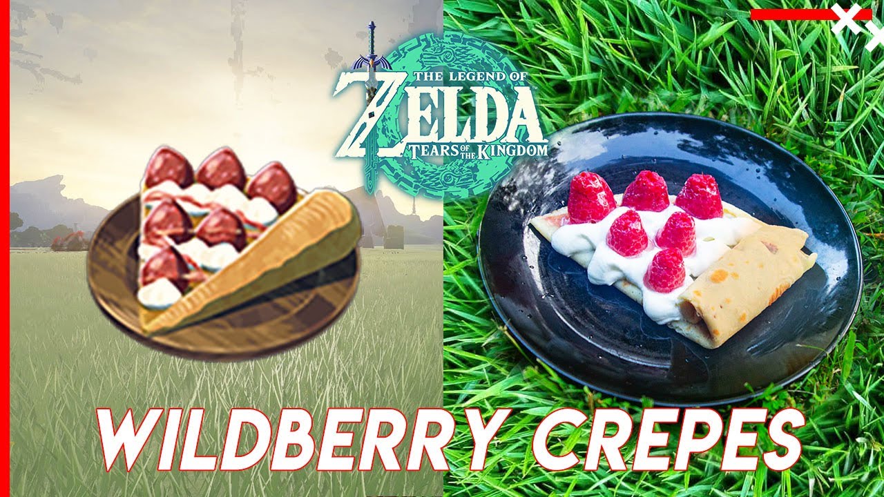 How to Make WILDBERRY CREPES from Zelda: Breath of the Wild/Tears of the Kingdom in REAL LIFE