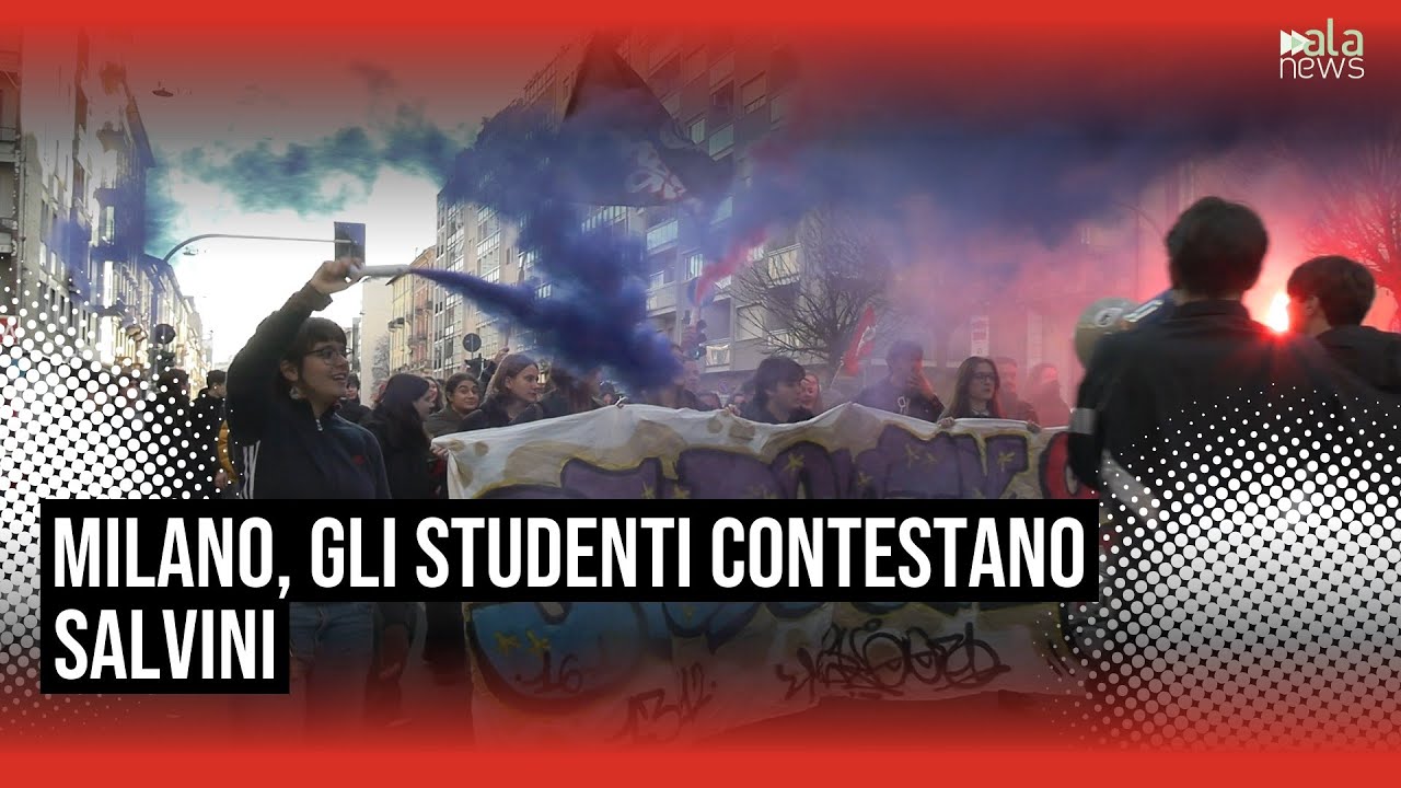 Milano, gli studenti contestano la festa della Lega
