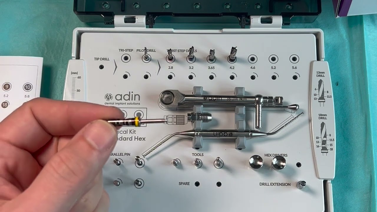 Набор сверл для имплантации ADIN