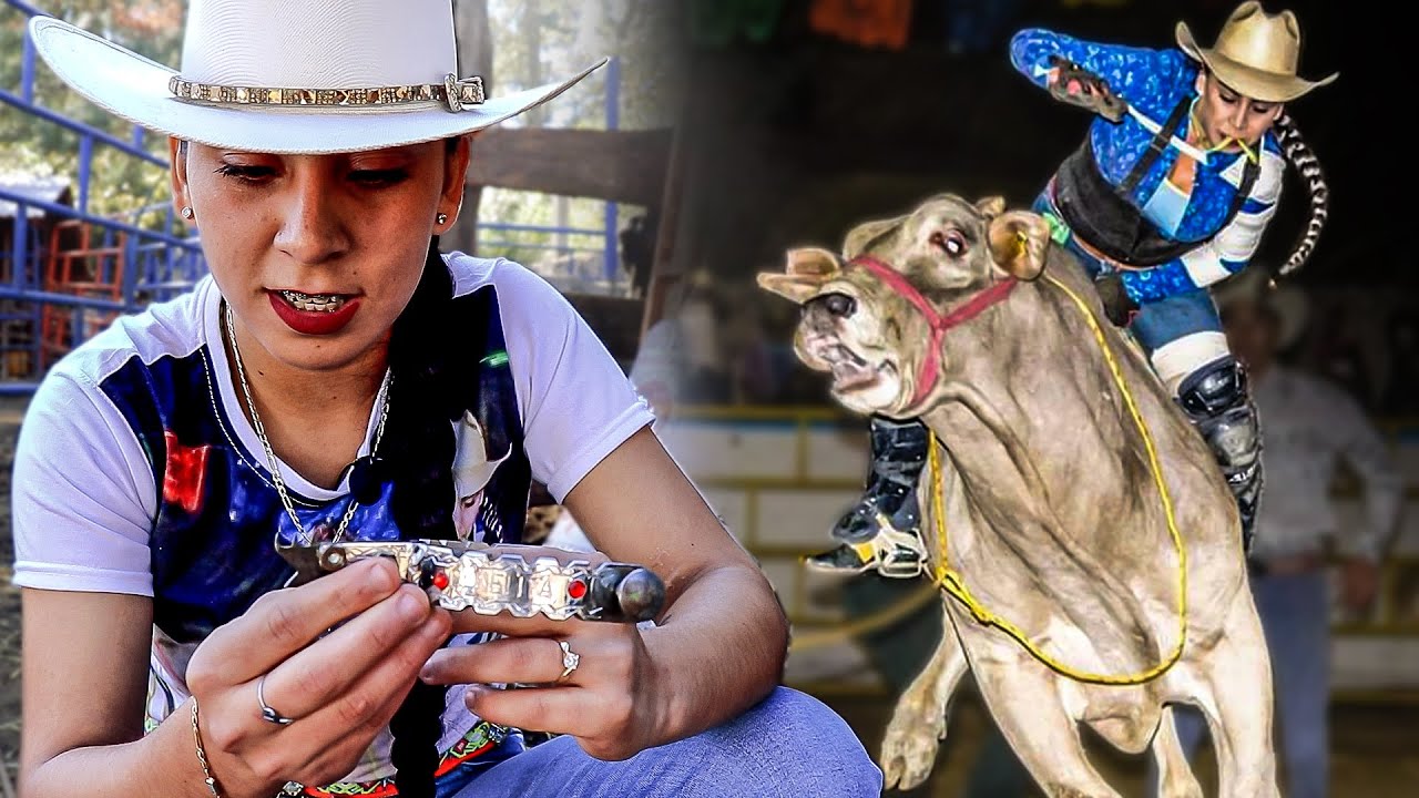 PONIÉNDOSE LAS ESPUELAS UNA MUJER JINETE // Habla de su vida Canelita de Uruapan