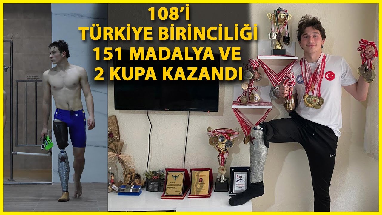 17 Yaşındaki Paralimpik Yüzme Sporcusu Recep, 151 Madalya 2 Kupa Kazandı