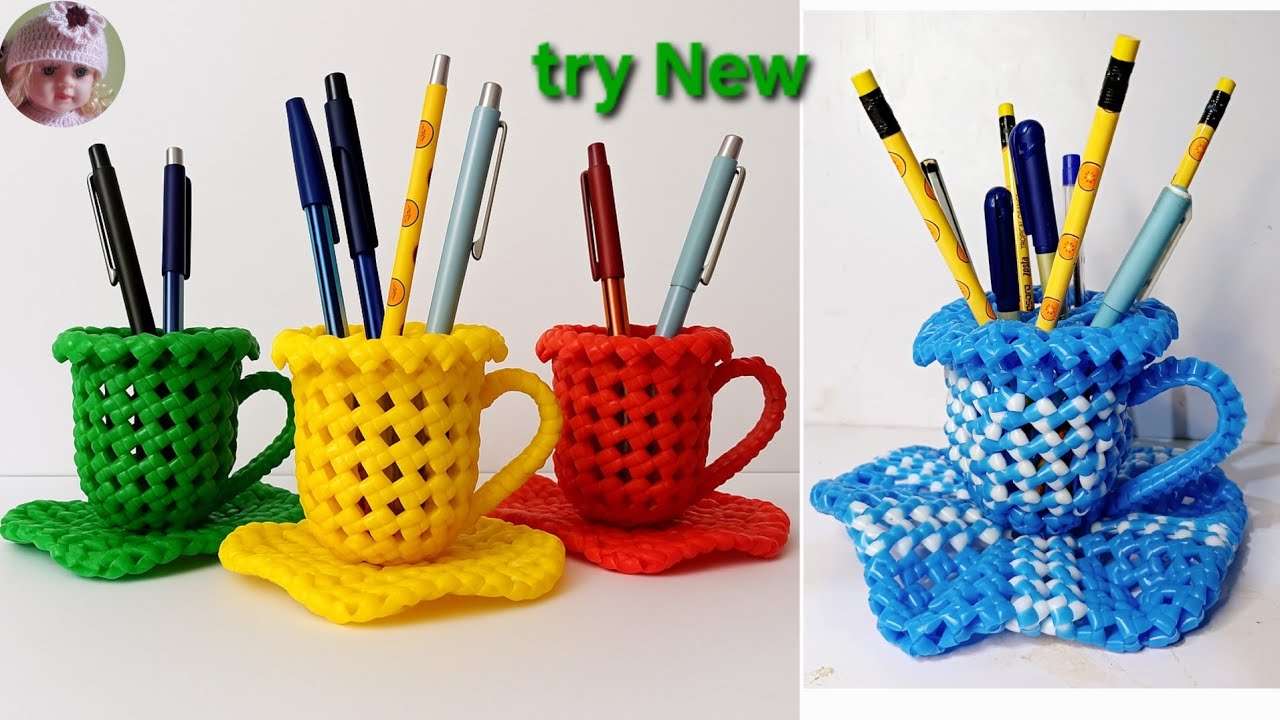 Cup and saucer Model pen stand first time in youtube/Nagas New Idea wire craft koodai wire craft