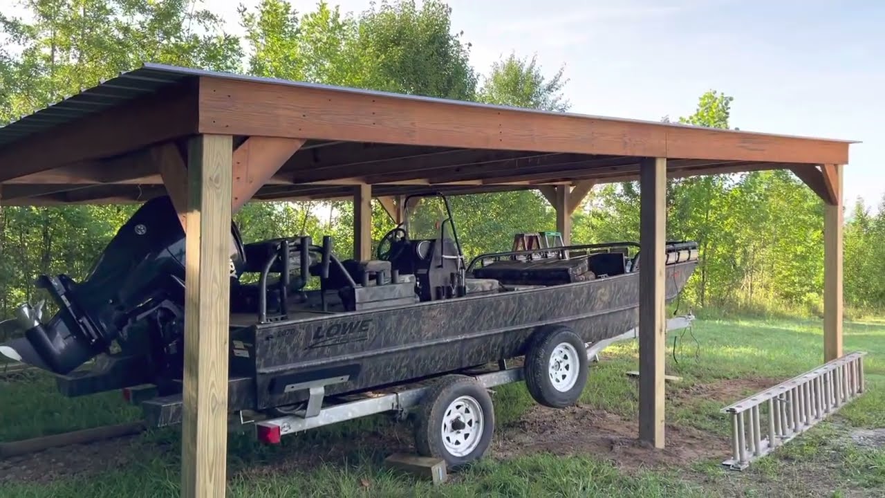 Pole Barn Construction at the River A-Frame Cabin: Keeping the Boats Dry!