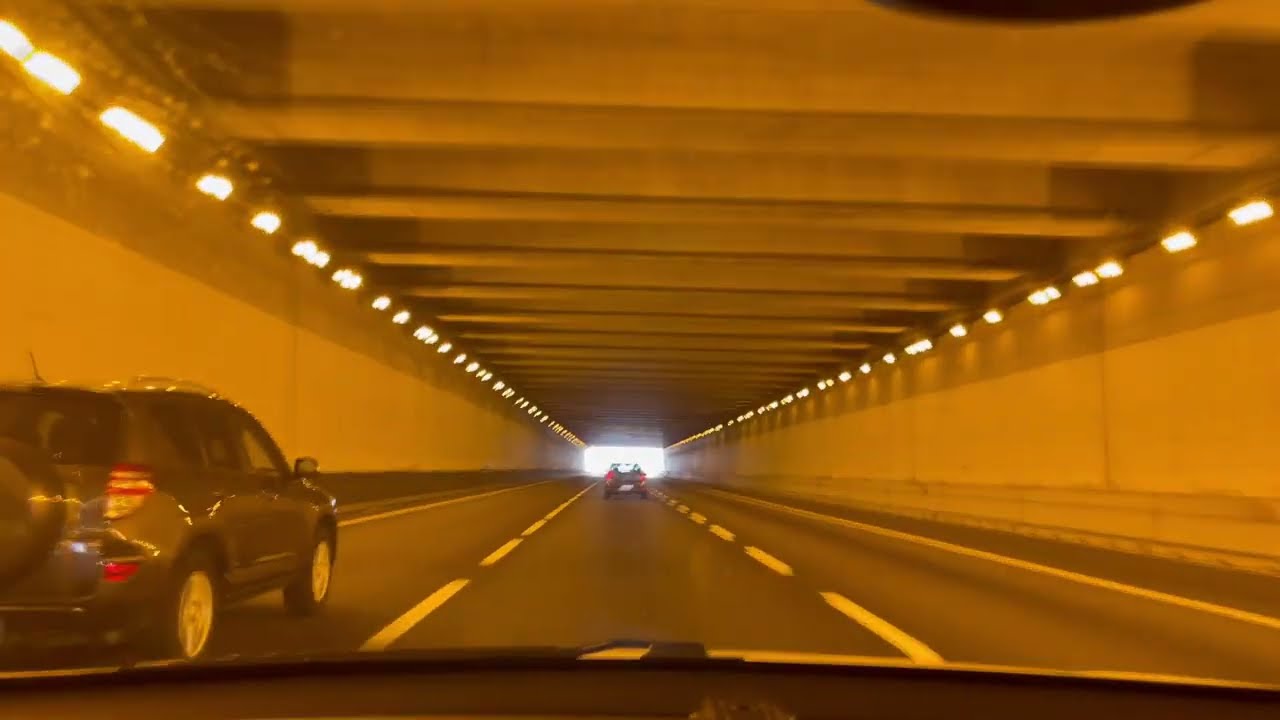 Drive highway Milan - Torino , Italy