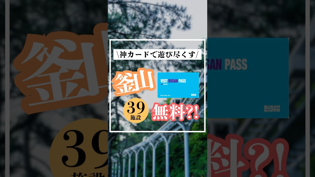釜山旅行が2万円以上もお得に？！釜山旅行が超お得にな神カードをご紹介！！ #韓国旅行 #釜山旅行 #ビジット釜山パス