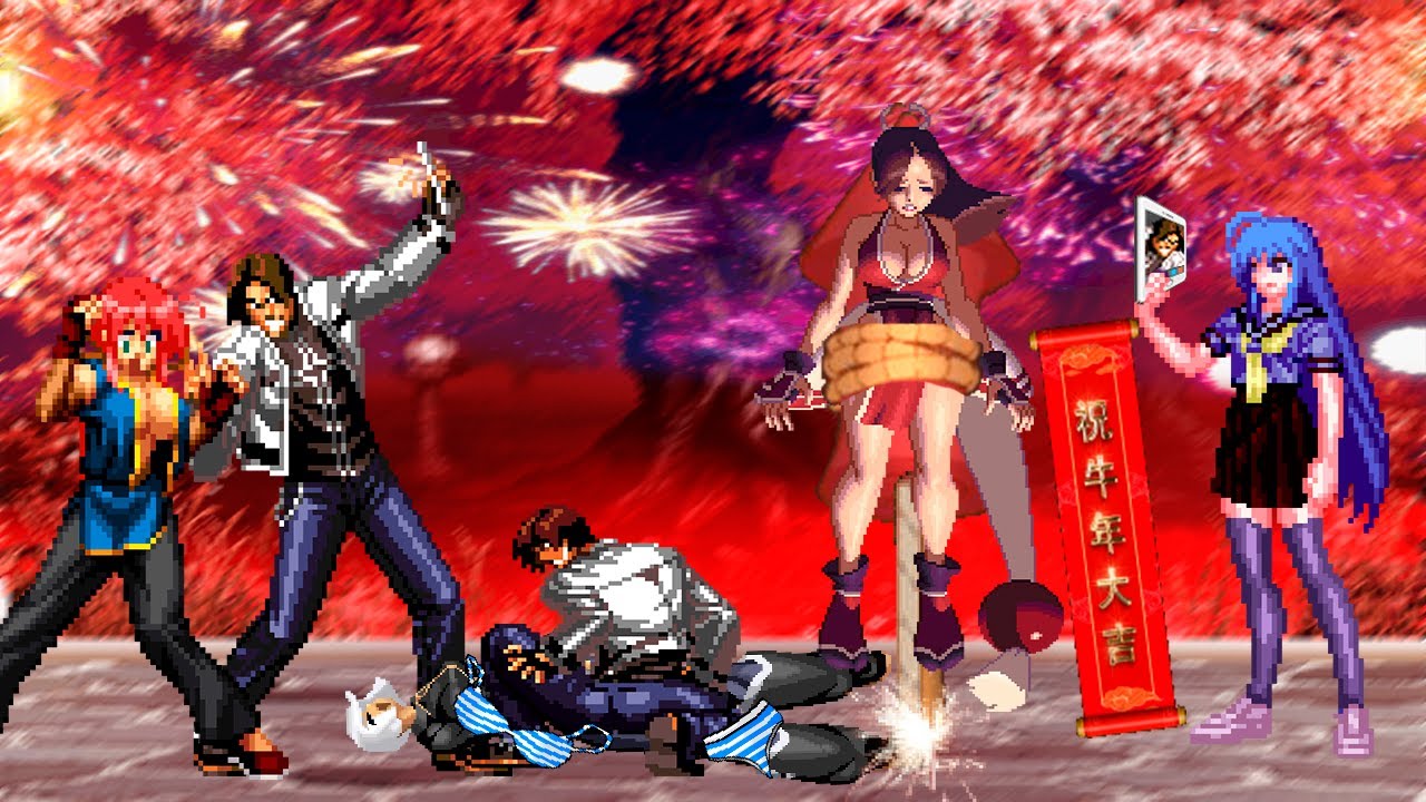 [KOF Mugen] CXKyo-LV2 VS Beautiful Girls Team!