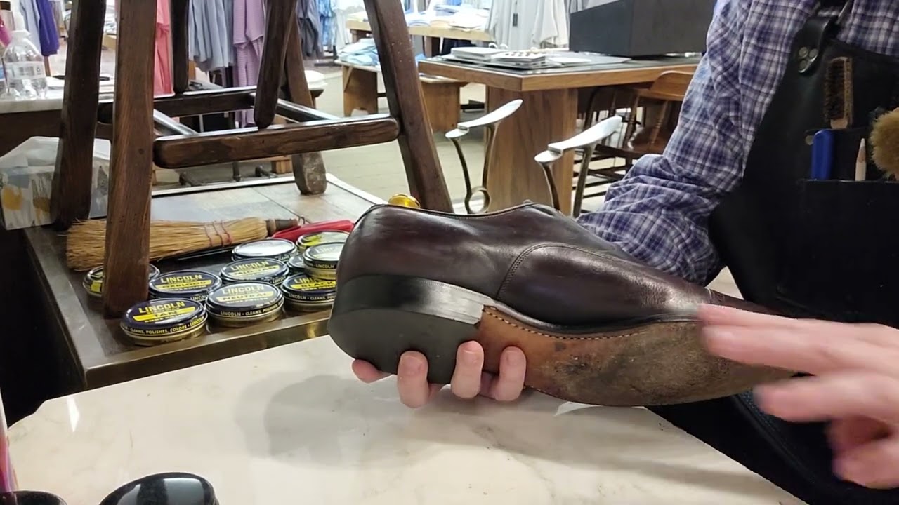 How to shine scratched shoes Johnston & Murphy (color matching)