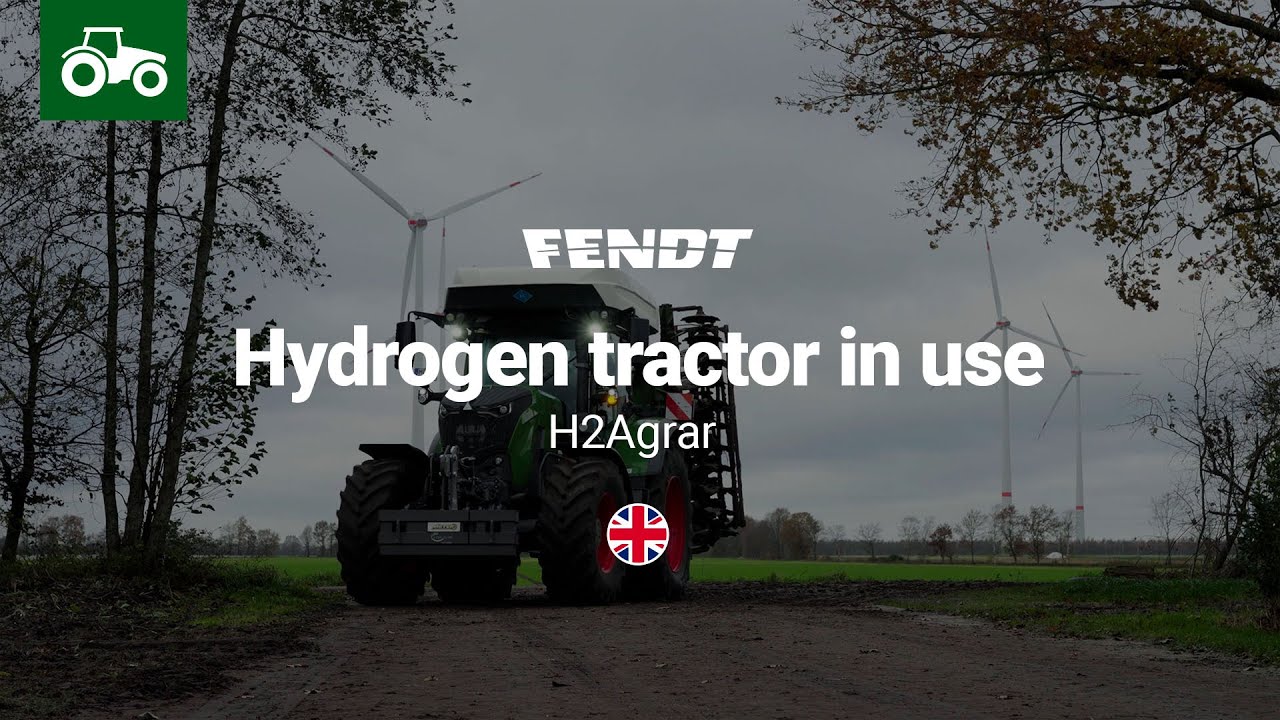 Fendt hydrogen tractor in use | H2Agrar project, Lower Saxony; Germany