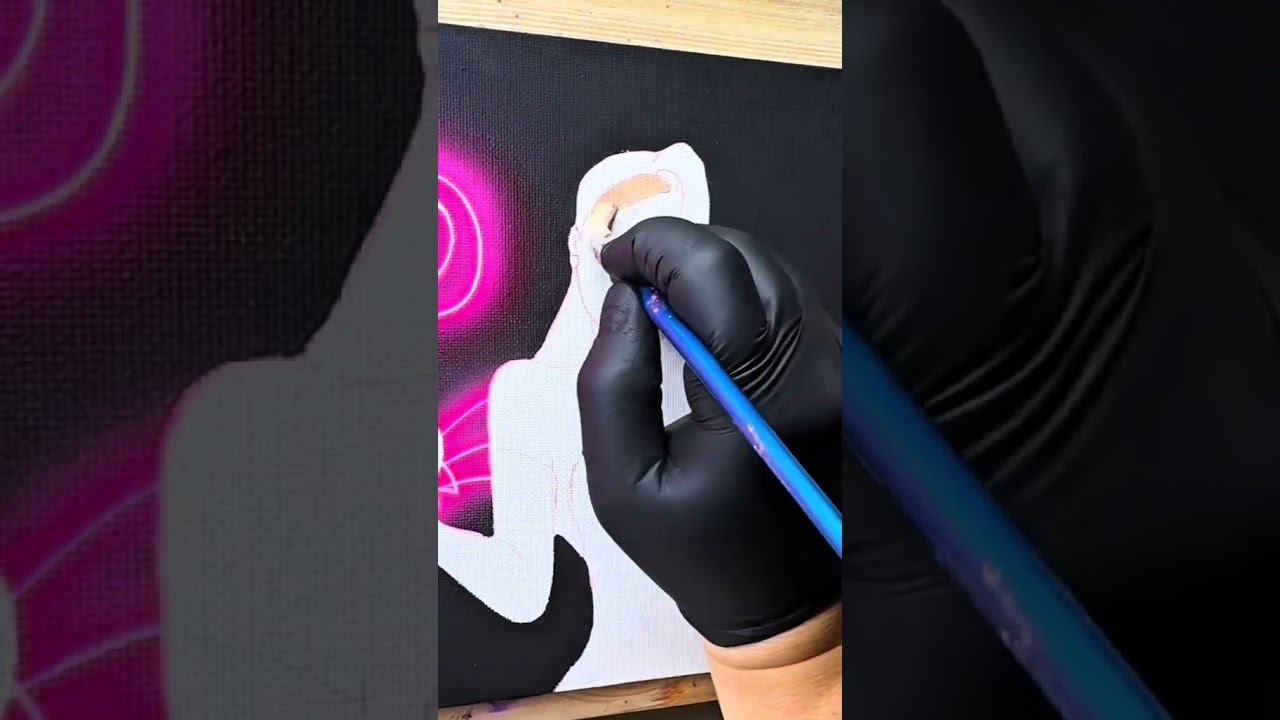 Painting Jessica Rabbit #satisfying #art #asmr