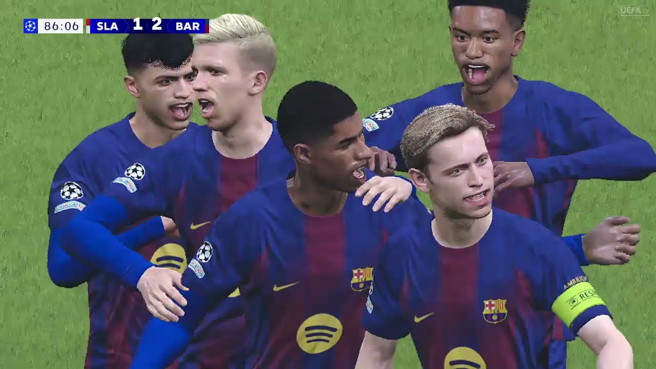 SLAVIA PRAGUE 🇨🇿 VS BARCELONE 🇪🇸 [UEFA CHAMPIONS LEAGUE] - FOOTBALL LIFE 2026