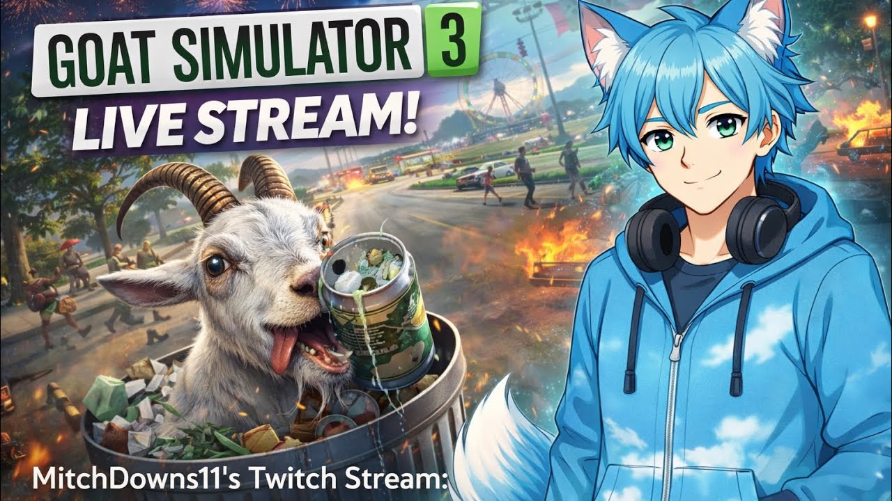 MitchDowns11's Twitch Stream: Goat Simulator 3 