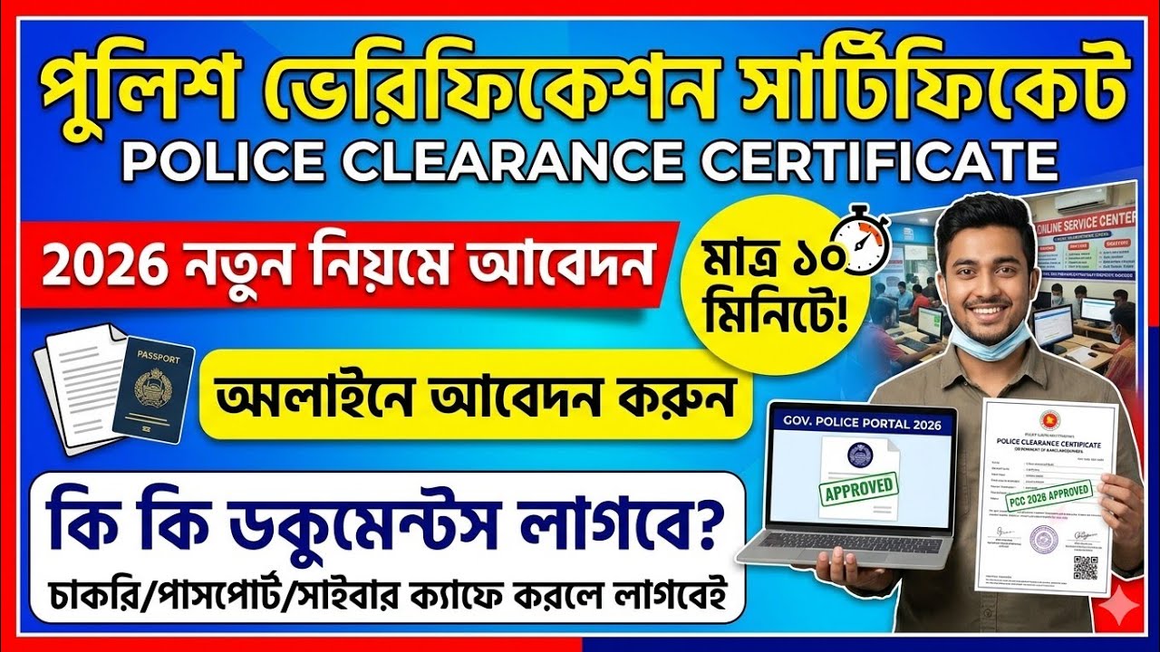 Police Verification Certificate Online Apply New Process 2026 | WB Police Clearance Certificate(PCC)