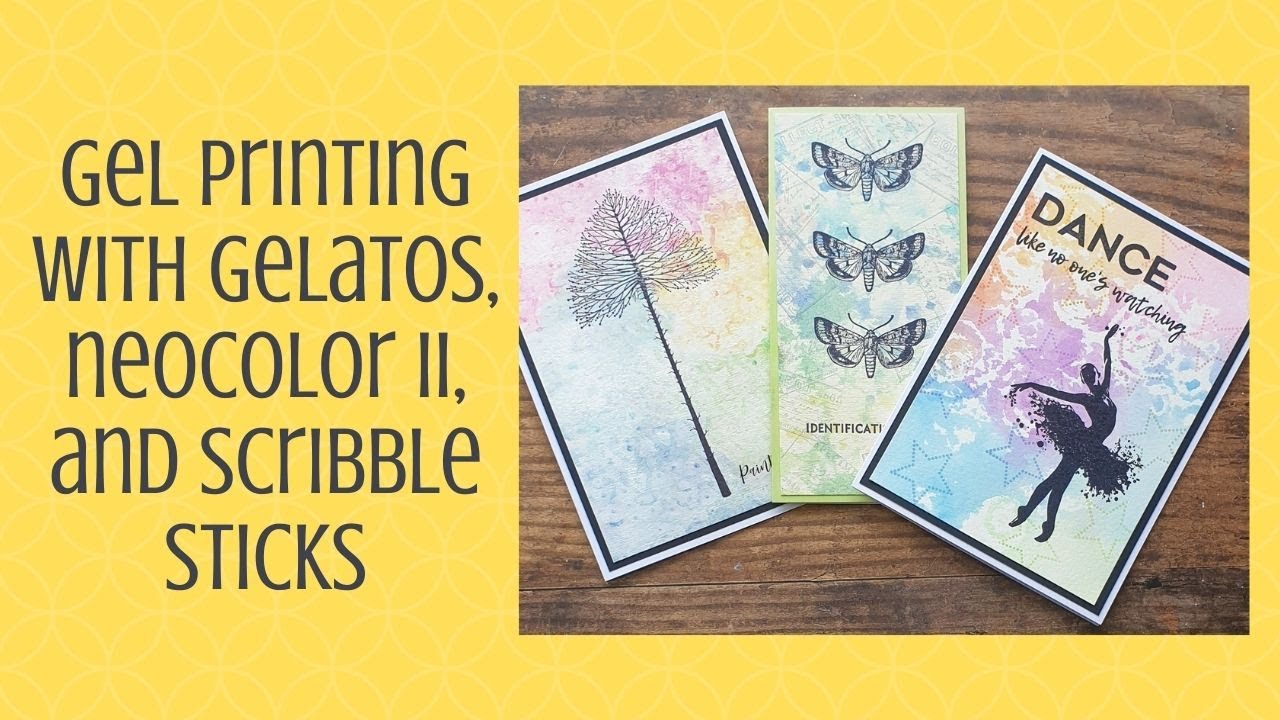 Gel Printing with Gelatos, Neocolor II, and Scribble Sticks