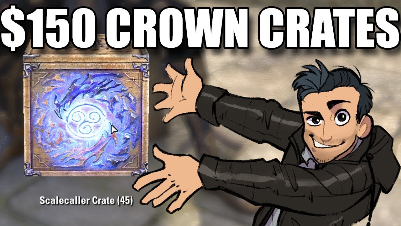 ESO - OPENING $150 OF CROWN CRATES (and then killing everybody) - Elder Scrolls Online