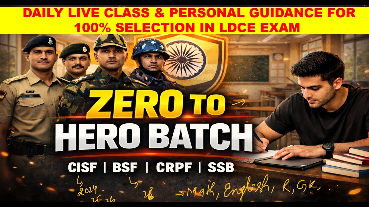 CISF ASI LDCE EXAM | ZERO TO HERO BATCH | CISF, BSF LDCE | SSB, CRPF LDCE | वर्दी पर स्टार |JOIN NOW