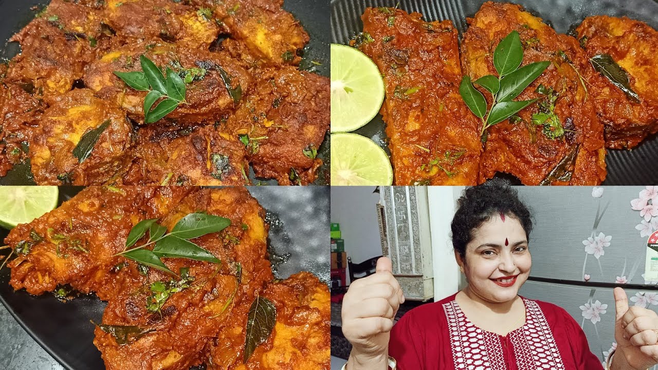 FISH GHEE ROAST RECIPE | SPICY FISH GHEE ROAST RECIPE | SPICY FISH SUKHA RECIPE 🐟
