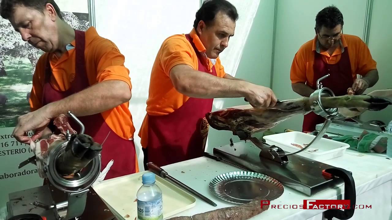 Jamonero profesional oscilante y giratorio acero inoxidable