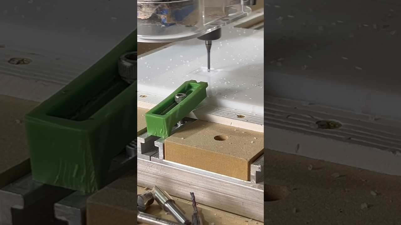 HDPE on Desktop CNC #shapeoko #hdpe #woodworking #smallshop #cncowners #cncprojects