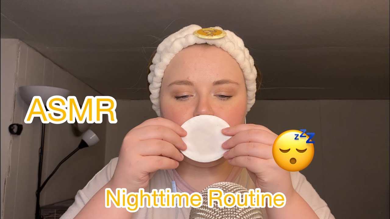 ASMR | Doing my Nighttime Routine😴(including lotion, skin and water sounds, hair brushing + more)