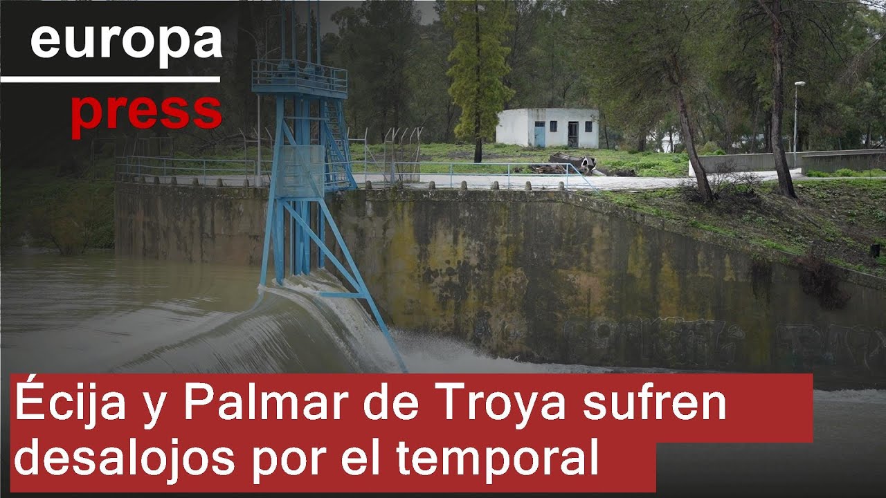 Desalojos preventivos en Écija y El Palmar y 16 carreteras cortadas por la borrasca 'Leonardo'