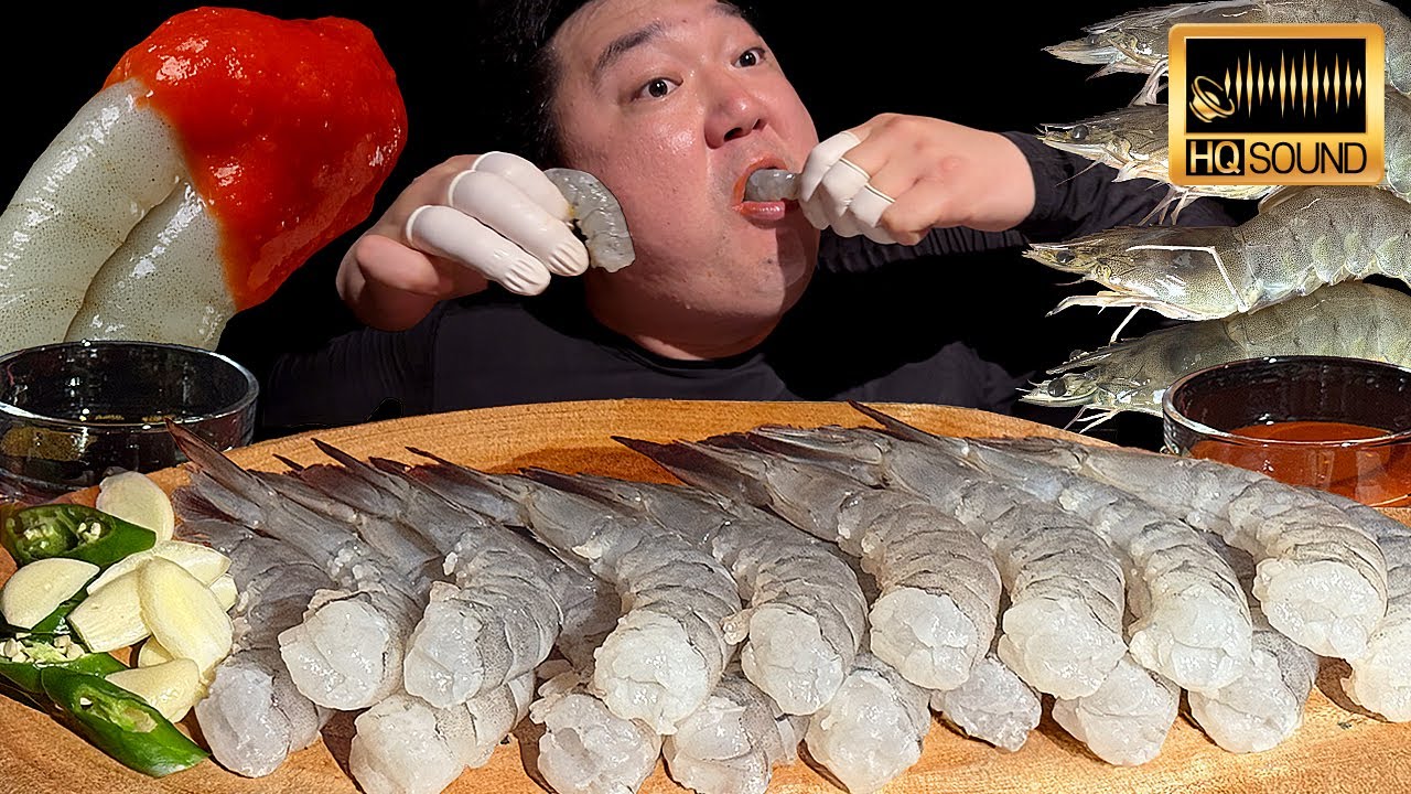 생새우 먹방 in 녹음실, 근데 이제 해설을 곁들인..