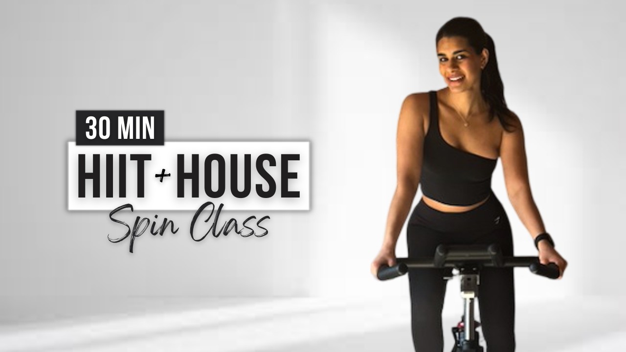 30 Minute HIIT + HILLS Spin Class w/ Weights