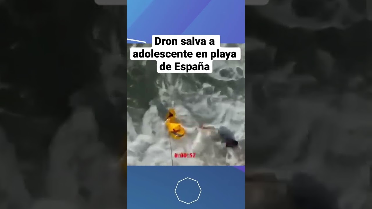 Captan c&oacute;mo opera un dron salvavidas