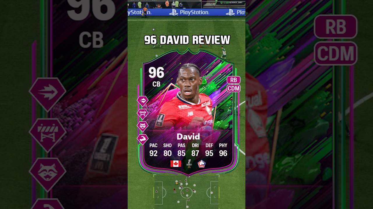 96 David Review in EA FC 25, he's short to be a CB but plays well as RB/CDM 😎 
