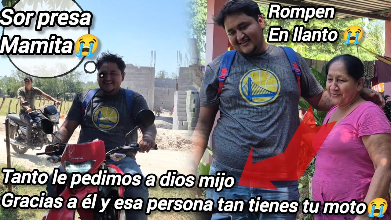 Nenon llego la mamá rompe en llanto😭con una gran oración en trega la moto A Dios todos admirador😱