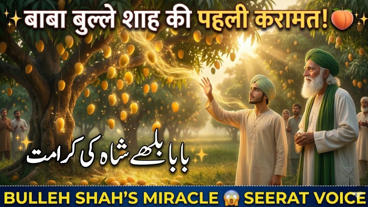 Baba Bulleh Shah Ki Pehli Karamat: Jab Unki Ek Nigaah Se Darakht Se Aam Girne Lage! 🥭 | Seerat Voice