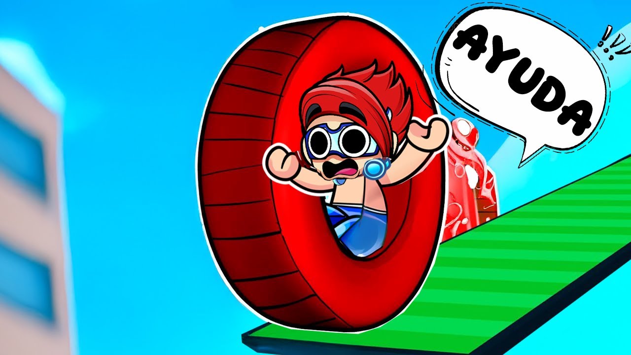 OBBY PERO EN UNA RUEDA🤣🛞 | OBBY IMPOSIBLE en Roblox | Juegos Luky