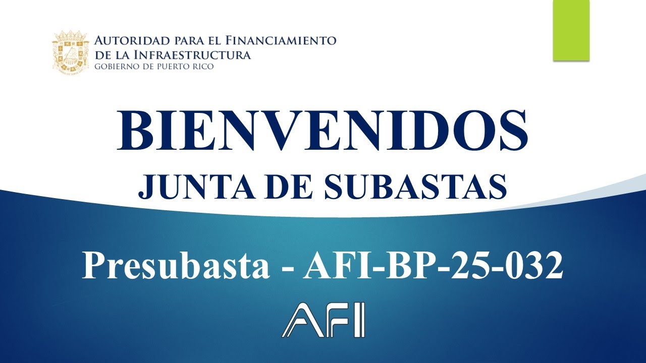 Presubasta - AFI-BP-25-032
