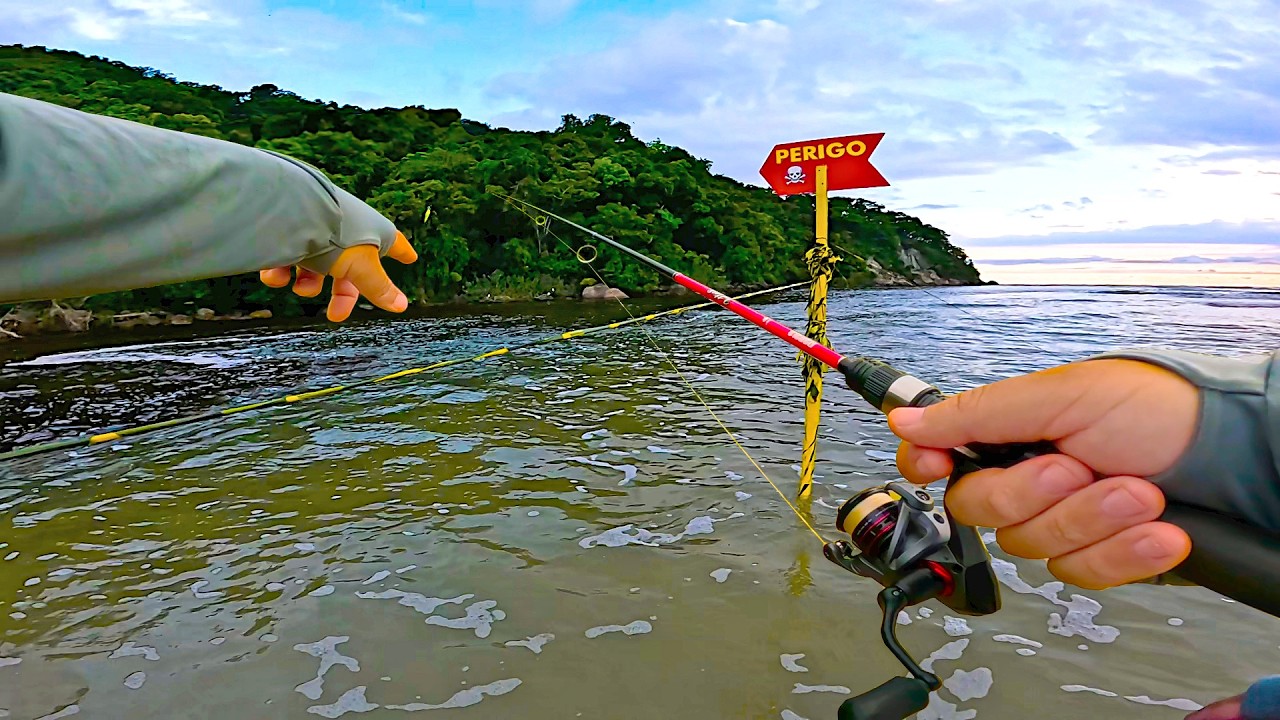 PESCARIA no RIO GUARATUBA, em BERTIOGA! TENTEI MUITAS ISCAS e os ROBALITTLES VIERAM!!