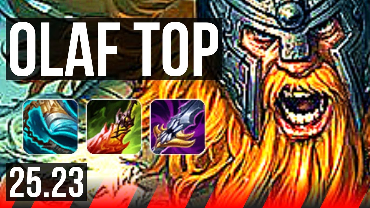 OLAF vs AATROX (TOP) | 14/2/4, Godlike | KR Master | 25.23