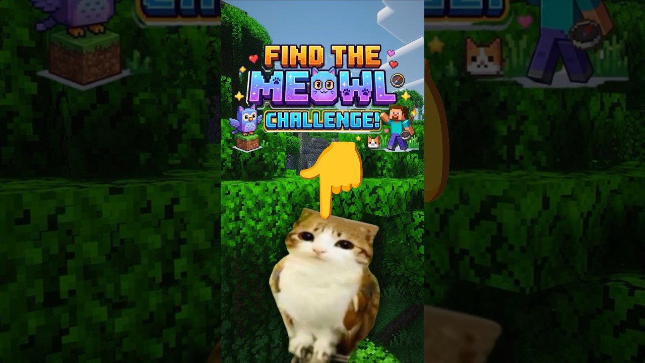 Find The Meowl Minecraft Challenge! #hard